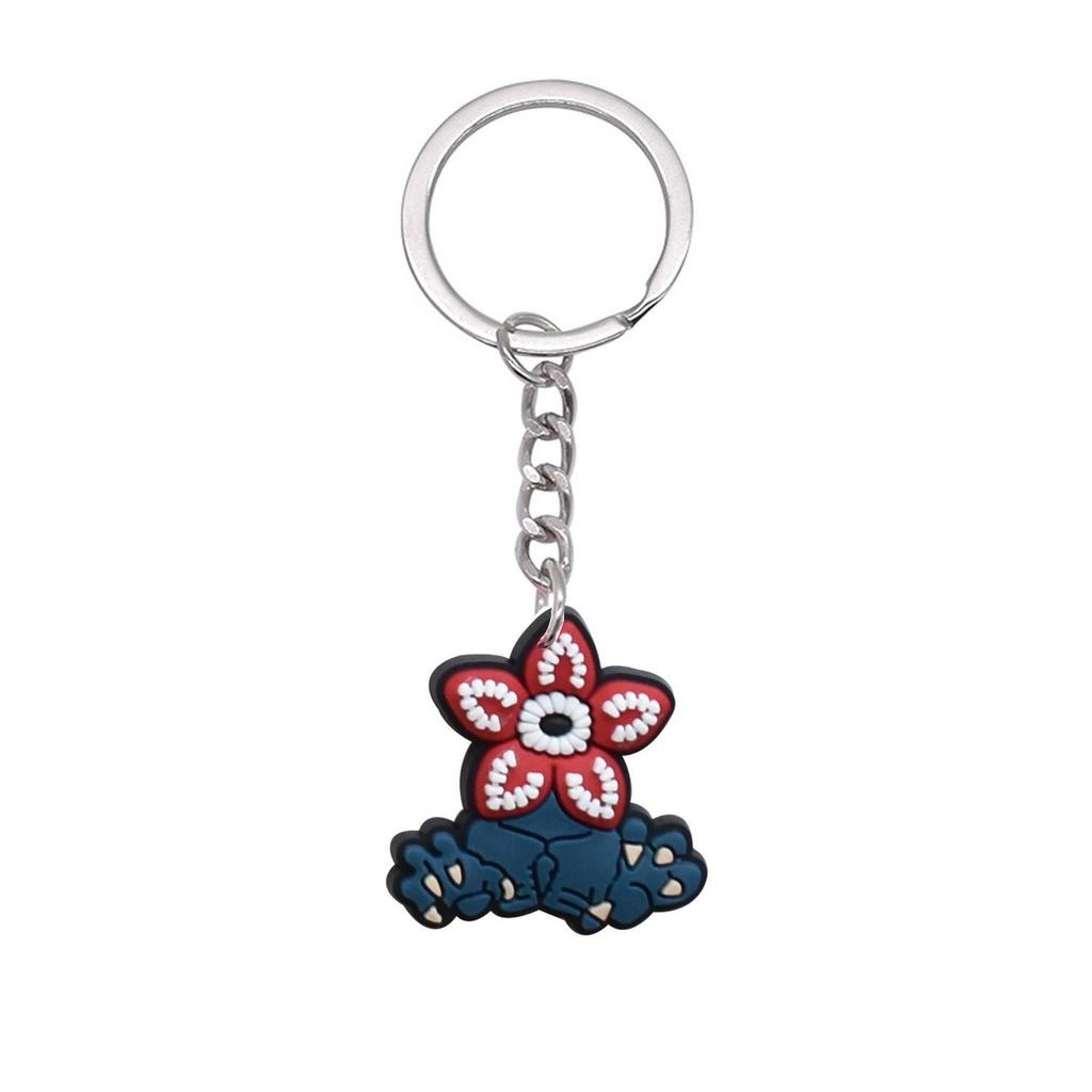 Q version of creative modeling silver cartoon keychain cute cartoon removable decoration