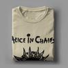 Pánská trička Alice In Chains Logo Úžasné 100% bavlněné tričko s krátkým rukávem Tričko s kulatým výstřihem Oblečení Nápad na dárek