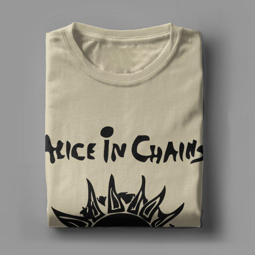 Pánská trička Alice In Chains Logo Úžasné 100% bavlněné tričko s krátkým rukávem Tričko s kulatým výstřihem Oblečení Nápad na dárek