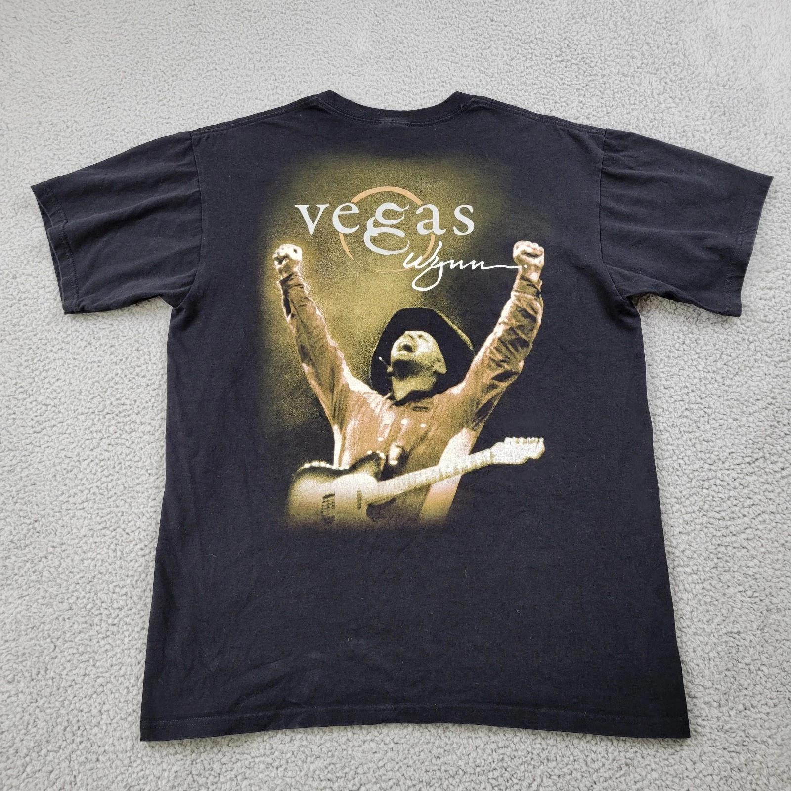 Garth Brooks Vegas Wynn Only Shirt Mens Large Black Graphic Concert VTG Y2K S