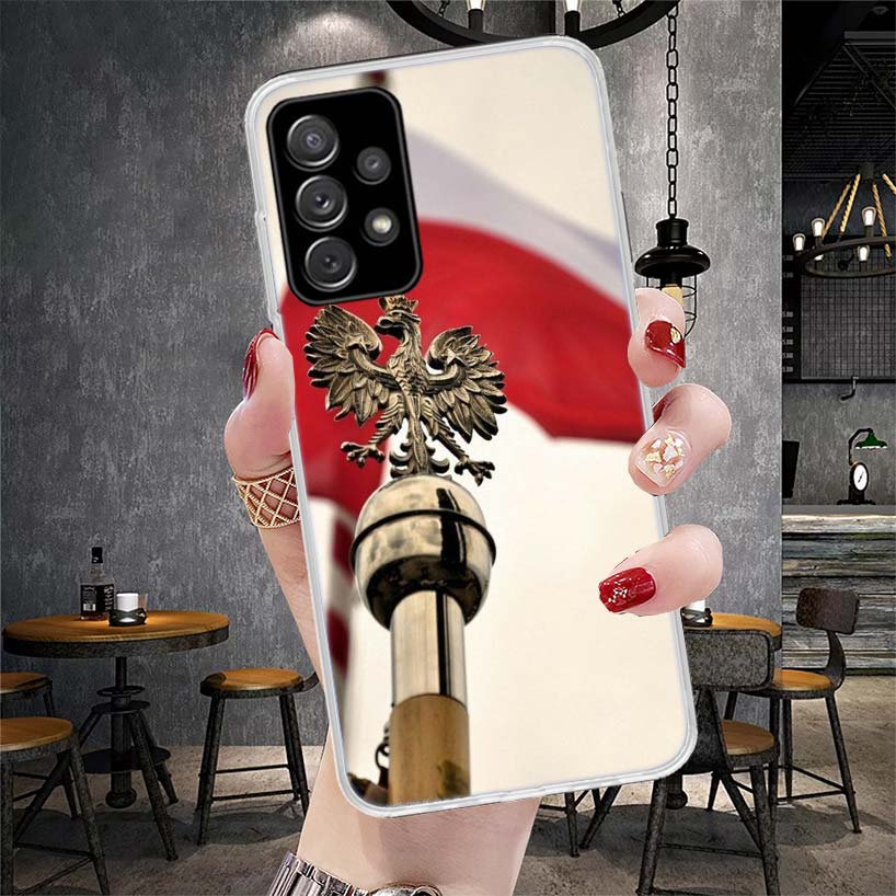 Funda de Teléfono Bandera de Polonia Para Samsung Galaxy A13 A14 A15 A16 A17 A53 A54 A55 A56 A57 A33 A34 A35 A36 A37 A23 A24 A25 A26 Galaxy A12