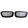 Rhyming Car Front Bumper Kidney Grille Black Dual Slat Grill Fit For BMW X5 F15 X6 F16 2014-2017 Car Modified Parts