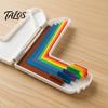 Guida all'allineamento Talos Paper Art con etichette colorate e marcature dimensionali, da 1/16 a 1/2 pollice, 7 distanziatori per realizzazione di biglietti, scrapbooking, lavoretti fai-da-te, custodia