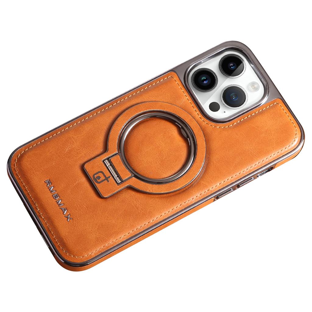 RMBMAX For iPhone 14 Pro Electroplated Kickstand Magnetic Phone Case