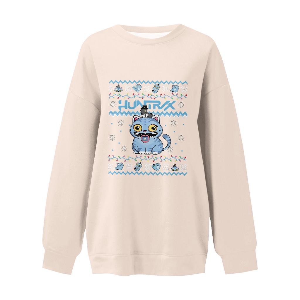 Women's Fashion Long-Sleeve Pullover Sweatshirt With Fun Movie-Themed Print