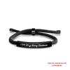 Stainless Steel Black Red Woven Rope Bracelet - Trendy European and American Fashion, Engraved, Christmas Gift