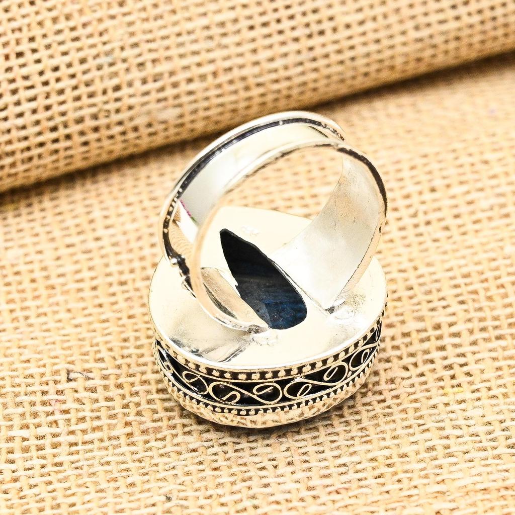Beautiful Tanzanite Gemstone Handmade 925 Sterling Silver Women Jewelry Ring