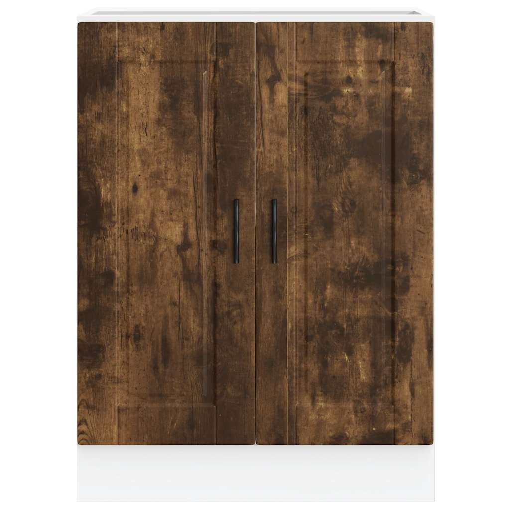 Vidaxl Kitchen Base Cabinet, Porto, Smoked Oak