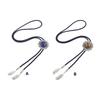 Elegant Bolo Tie with Stone Pendant Carved Necktie Western Necklace Cool Bolo Tie Western Cowboy Costume