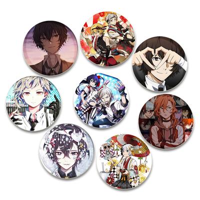 32/44/58mm Bungo Stray Dogs Brooches Manga Figure Cosplay Badge Handmade Anime Lapel Pins DIY Backpack Clothes Jewelry Accessory Gift