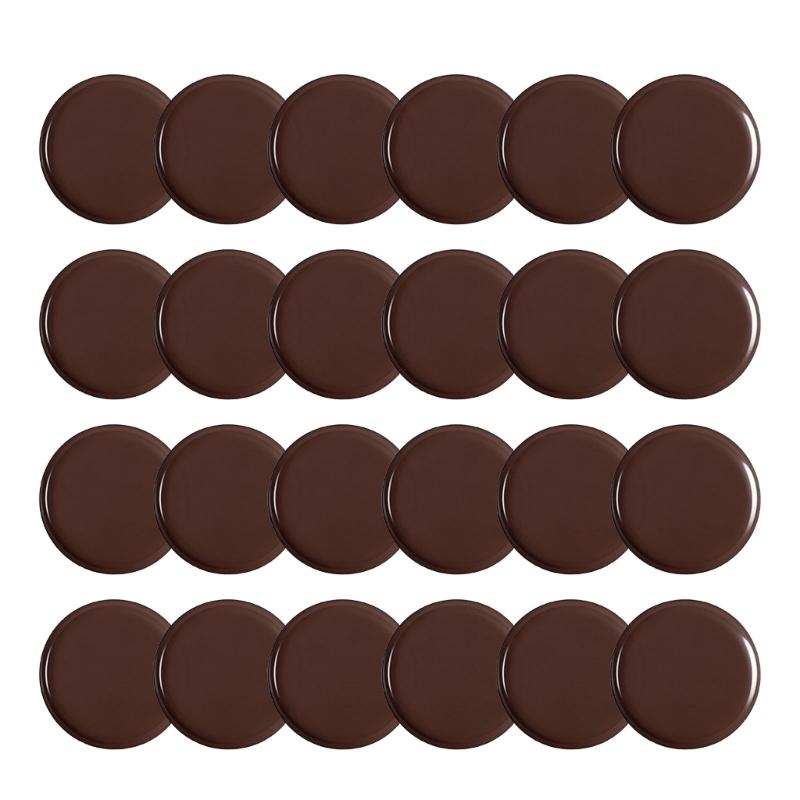 

24Pcs Furniture Sliders Easily Moving Noises Reduction Furniture Foot Pad Protective Mats For Carpet Floor Protector Mat Diameter 25mm