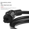 Anti-theft Bike Lock 4 Digit Code Bike Cable Lock Bike Parts Password Bicycle Locks  Scooter