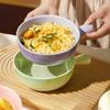 Ceramic Bowls Household New 6 Inch Handle Gradient High Aesthetic Fruit Salad Tableware Popular Oven Air Fryer Baking Bowl