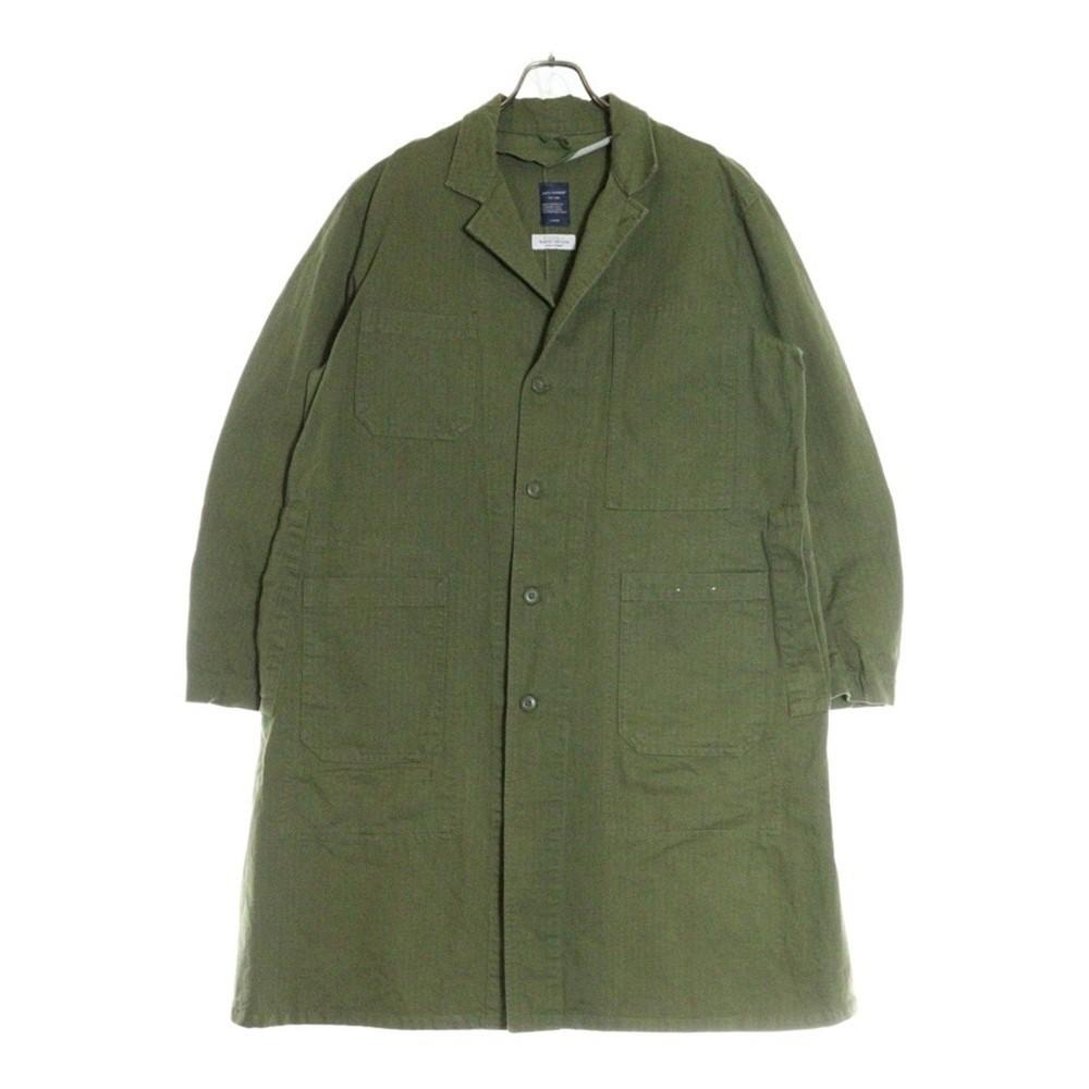 

BACK NUMBER Washi Denim Japanese Paper Multi Pocket Cotton Shop Coat Green Used Unisex T-Shirt XXL