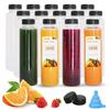 12OZ Juice Bottles with Caps Bulk, Empty Plastic Bottles with Tamper Evident Lids for Juicing,Protein Drinks and Beverage Drink