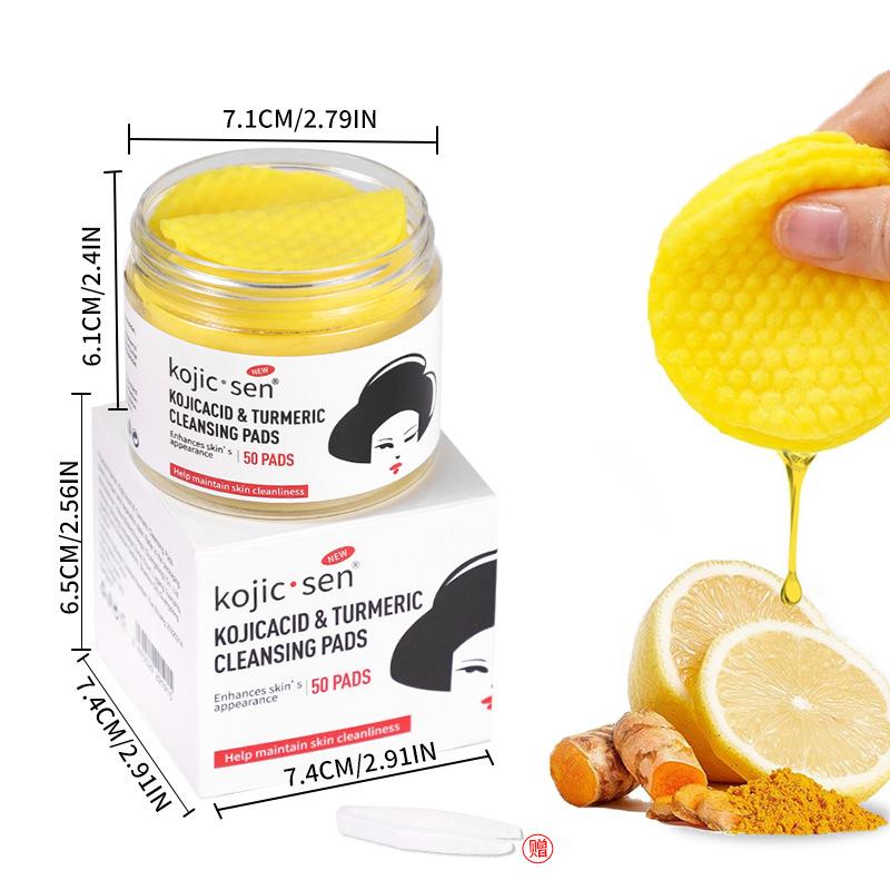 

Серия для ухода за кожей с третиноином Уход за лицом Третиноин Гель для умывания Глубоко очищающее средство Turmeric Kojic Acid Cleansing Pad 50 pieces/box