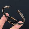 Lovely Black Onyx  Gemstone Handmade Copper Wire Wrap Jewelry Adjustable Cuff