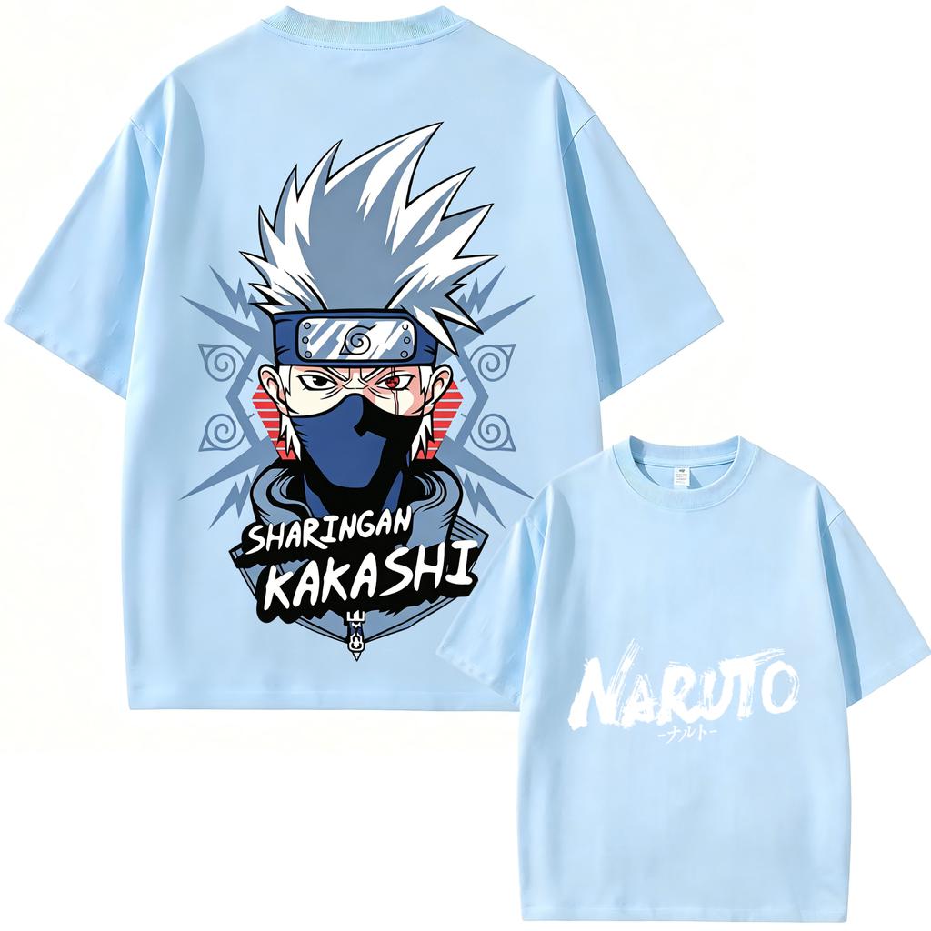 2026 New Summer Arrival Naruto Shippuden Kakashi Hatake Printed Pure Cotton Tshirt Unisex Casual Loosefit And Stylish