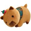 Soft Capybara Plush Toy Strawberry Headwear Stuffed Capybara Doll  Children Toys