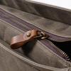 Waxed Canvas Patchwork Crossbody Bag - Top Grain Cowhide, Waterproof, Retro, Casual Men's Shoulder Bag