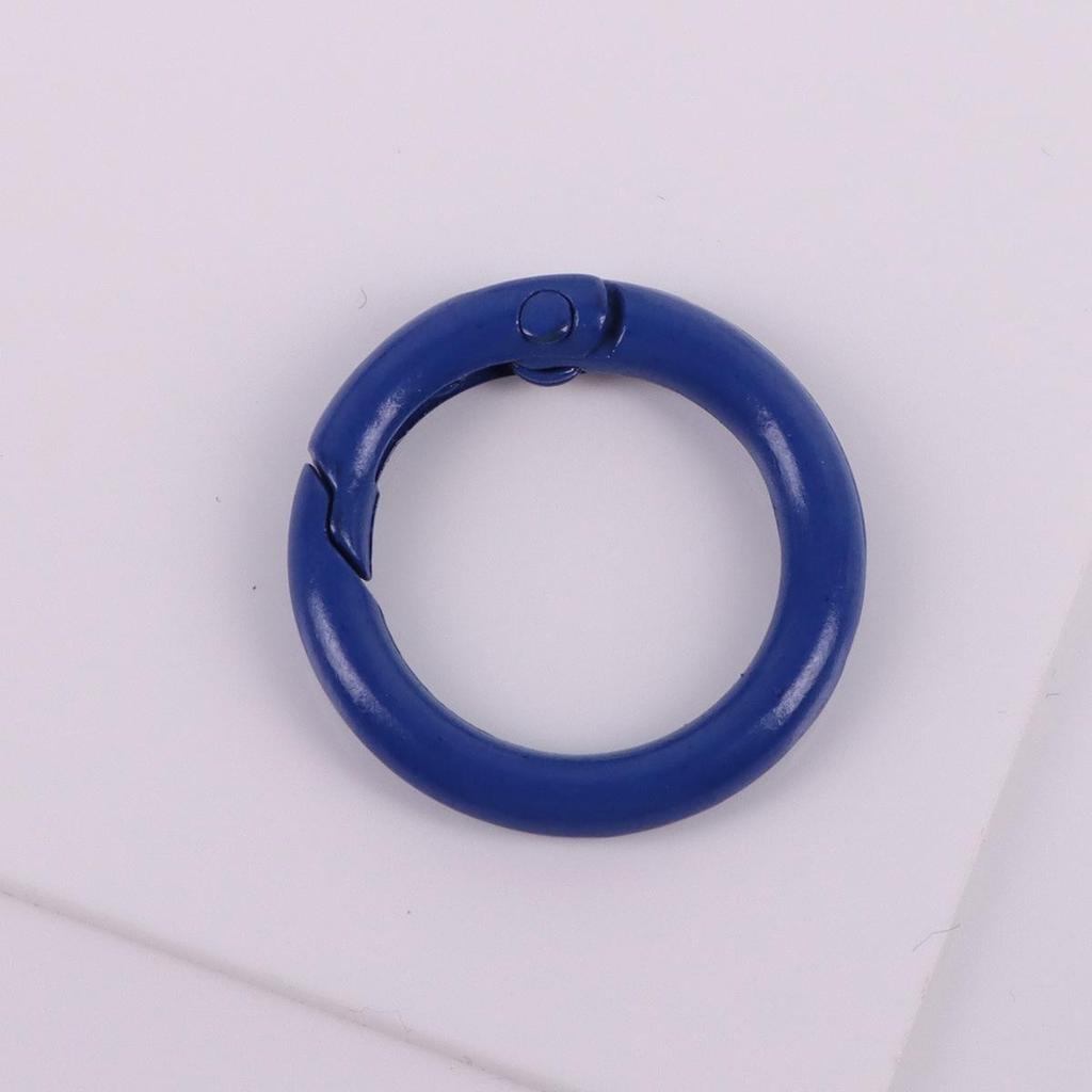 24mm Candy Color Round Metal Keychain - Handmade Spray Painted DIY Jewelry Accessory, Available In Multiple Colors