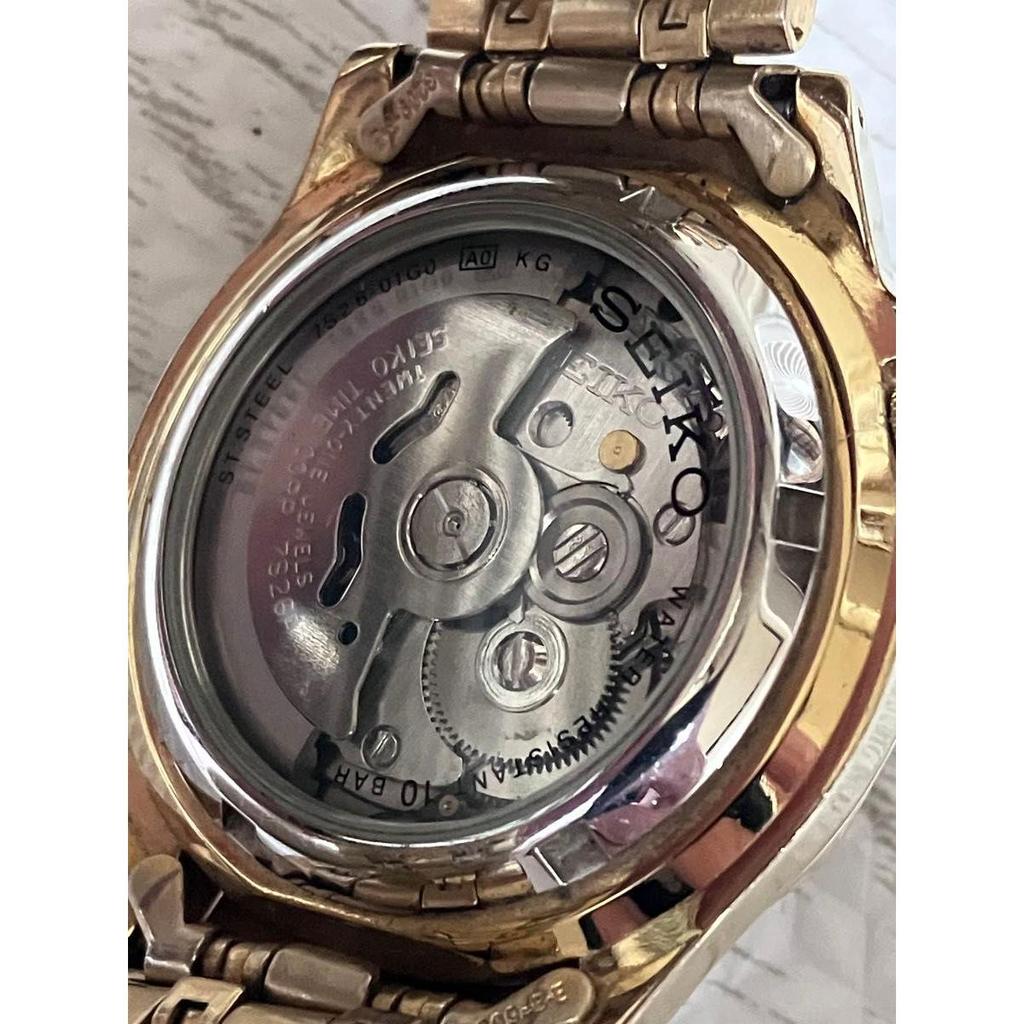 Used SEIKO 5 SPORTS (automatic, exhibition case back) in good working order. (Aftermarket strap).