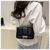 Elegant Solid Color Gold Buckle Decoration Women Casual Shoulder Square Bag For Daily Urban Fashion