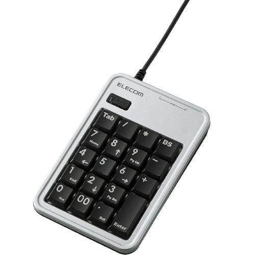 

ELECOM numeric keyboard wired USB connection compact silver [2009 model] TK-TCM003SV
