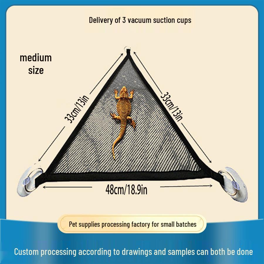 Echsen- & Kleintier-Hängematte - Atmungsaktives Kletternetz und Spielzeugschaukel für Reptilien