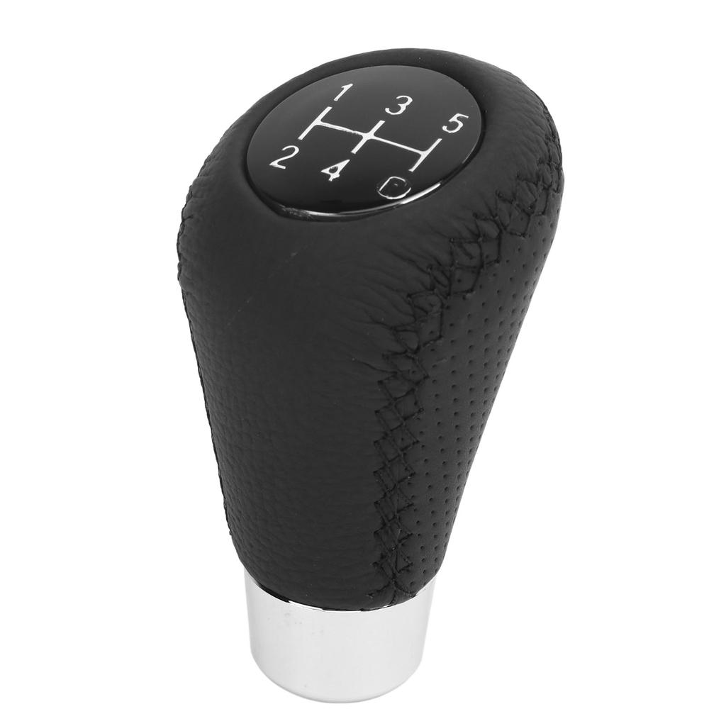 5 Speed Gear Shifter Head Genuine Leather Gear Shifter Knob Head for Manual Gear Cars