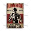 Artisian Funny Sport Metal Sign Fitness Tin Poster Gym Decorative Plate Wall Decor Garage Bar Pub Club Hotel Cafe Kitchen Home
