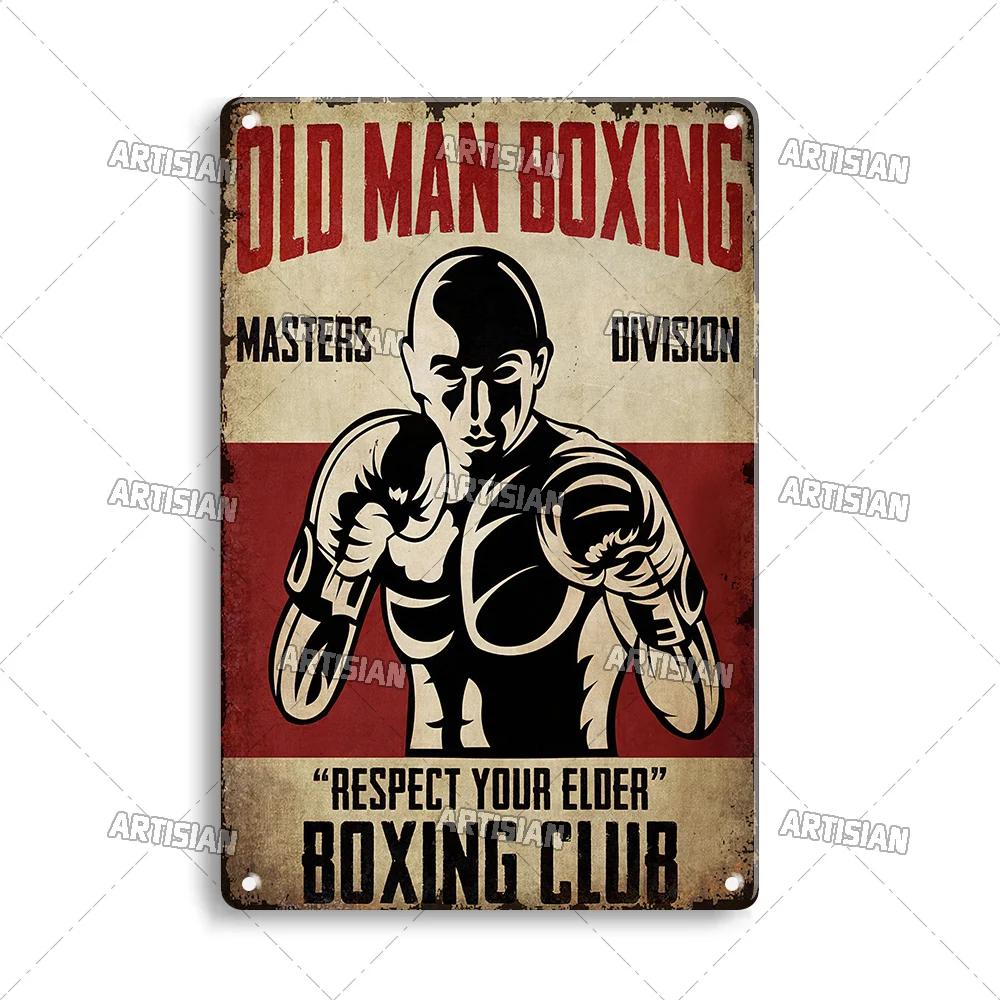 Artisian Funny Sport Metal Sign Fitness Tin Poster Gym Decorative Plate Wall Decor Garage Bar Pub Club Hotel Cafe Kitchen Home