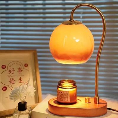 Vintage Table Lamp Glass Ambiance Decoration Desktop Light With Scented Wax GU10 Knob Adjustable Heating Aromatherapy Luminaires