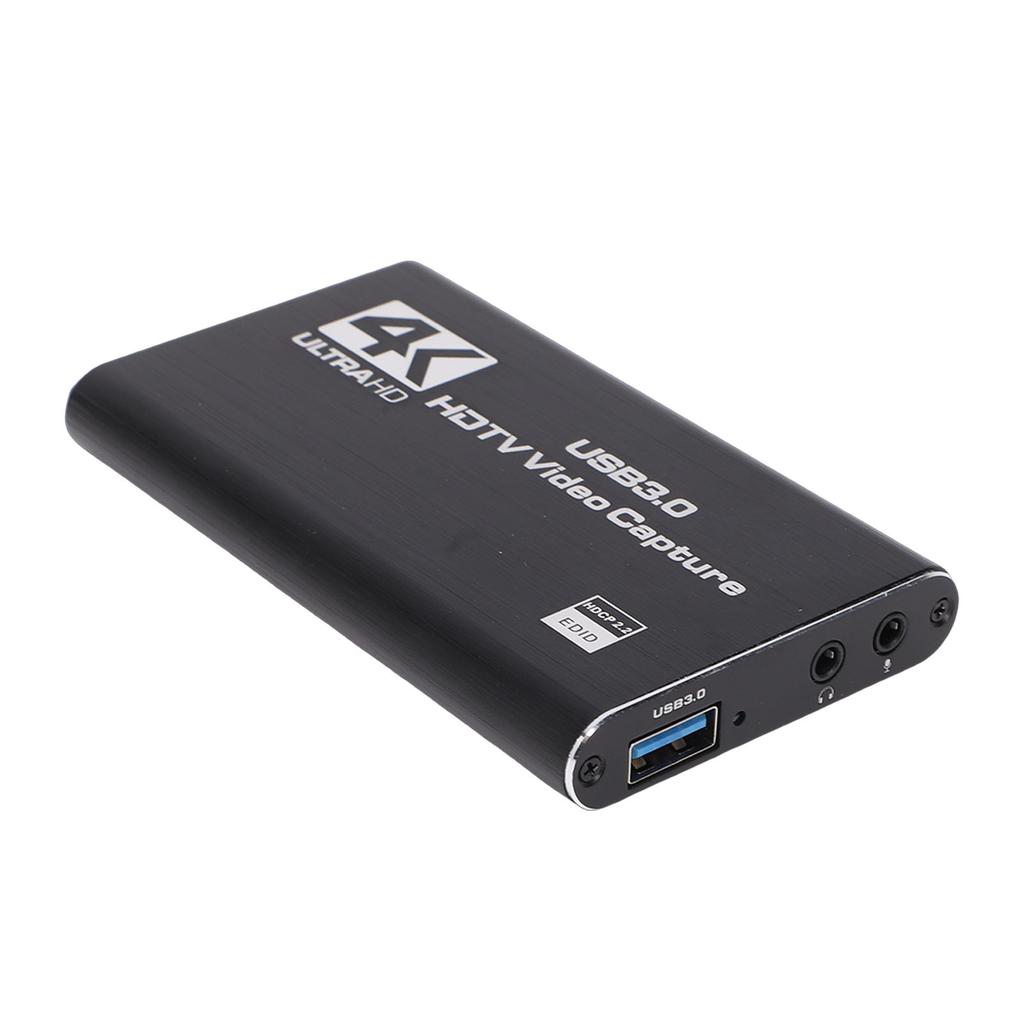 4K Video Capture Card HD Multimedia Interface to USB 3.0 Game Capture Card with Loop Out 1080P 60FPS 3.5mm Mic Input