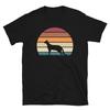 Retro Sunset Kitten Feline Colorpoint Longhair Cat Short-Sleeve Unisex T-Shirt
