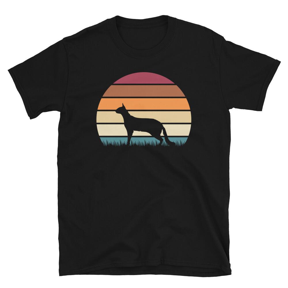 

Retro Sunset Kitten Feline Colorpoint Longhair Cat Short-Sleeve Unisex T-Shirt M