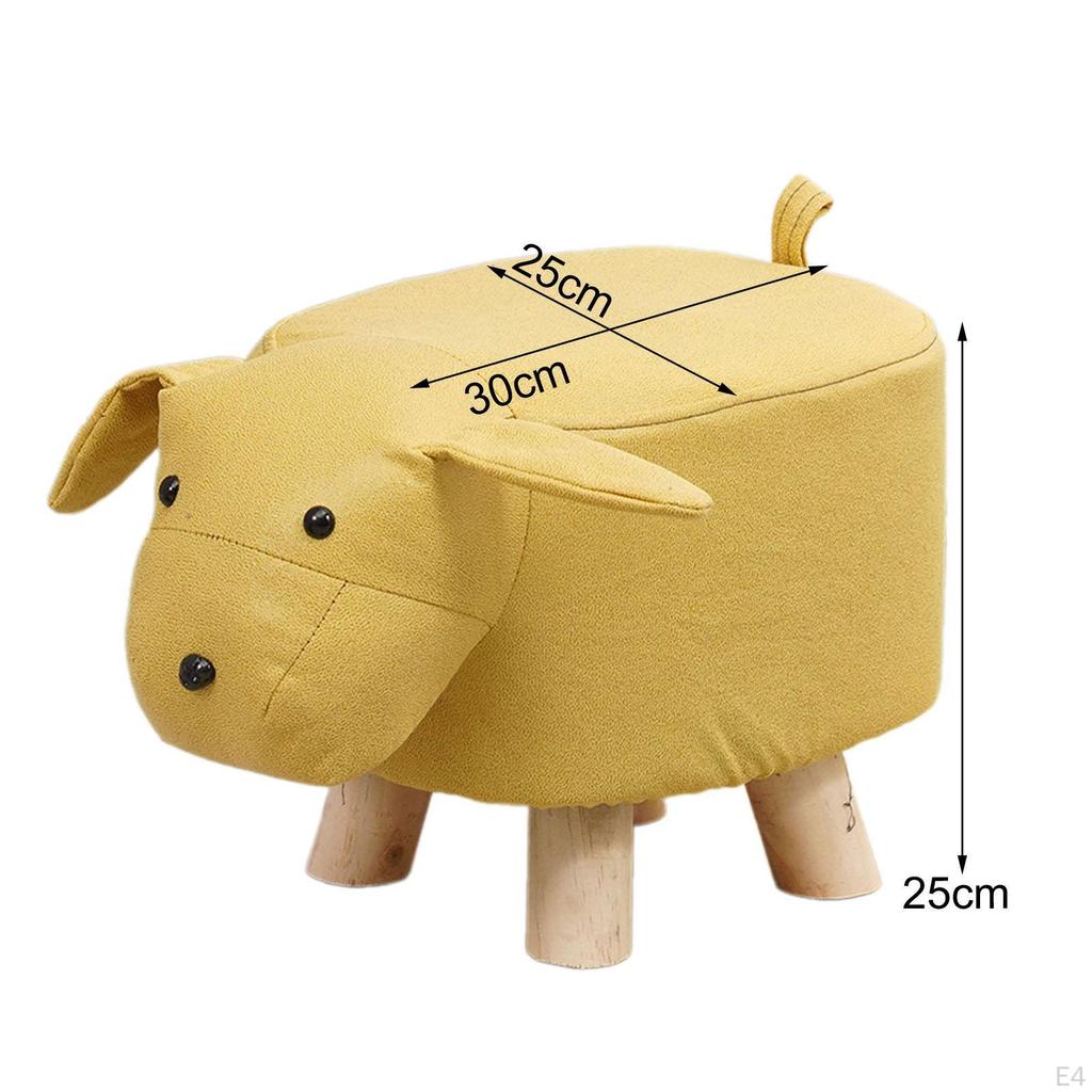 Adorable Kids Animal Print Footstool for Bedroom Decor