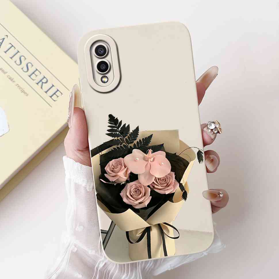 For Samsung Galaxy A02 SM-A022F Case Luxury Flower Fashion Soft Silicone TPU Cover For Samsung A02 M02 6.5" SM-M022F Phone Shell
