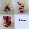 Anime figurka Zlomená ruka Postava syna Gohana Figurka GK Son Goku Dřepící PVC kolekce Panenky