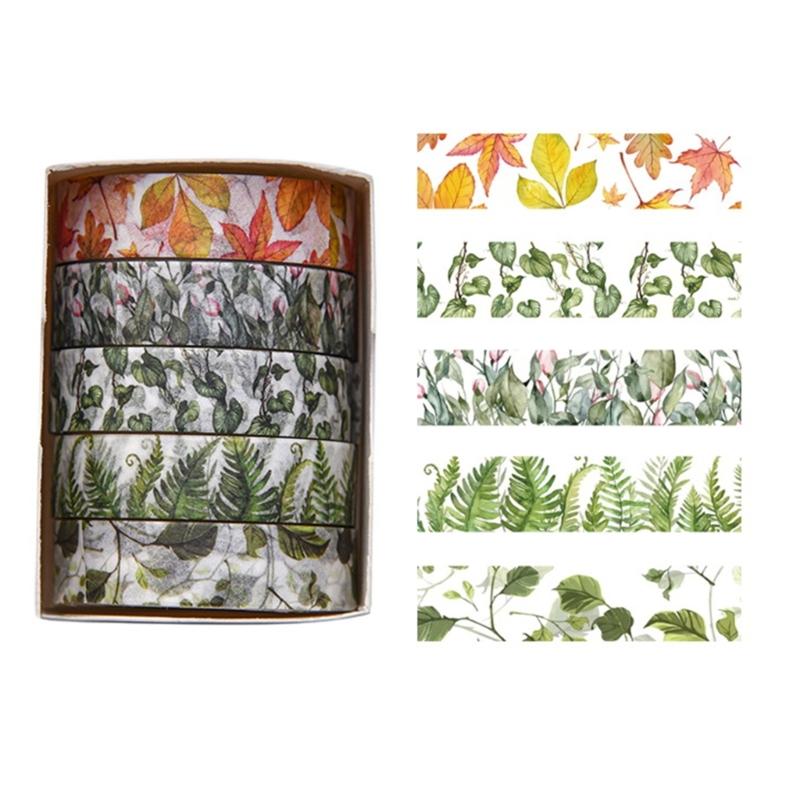 

Masking Tape Retro Washis Tape Artists Tape Decorative Tape Forests Plant Print Crafting Tape Craft Supplies
