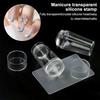 Transparent Nail Seal With Scraper Erasable French Nails Stamp Template Printing Tool Nail Polish Stamping Manicure Tool