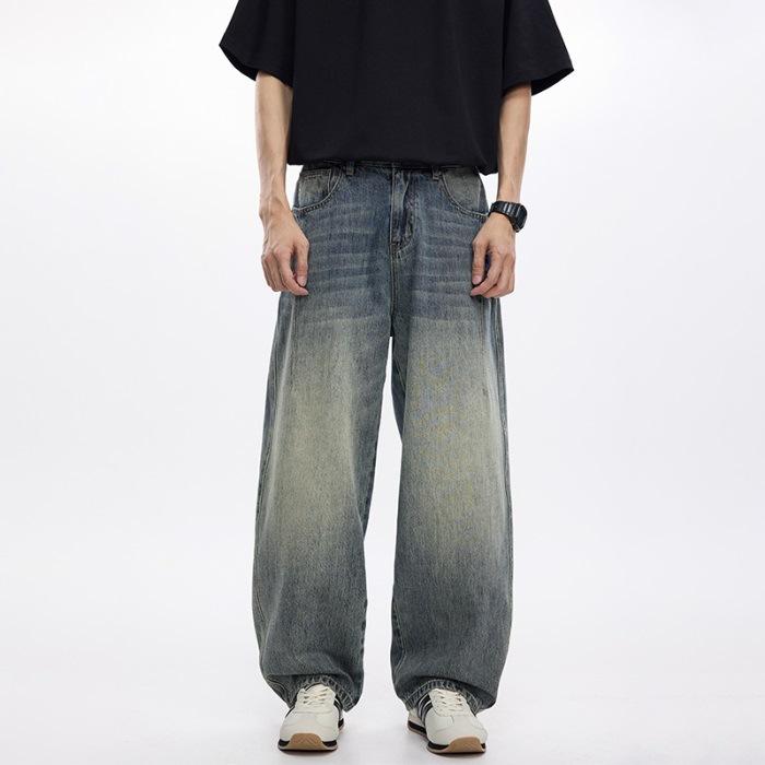 

Новые мужские свободные брюки-сабли на весну и лето, американские джинсы в стиле хай-стрит, мужские брюки 40