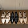 Designer Women's Flats Pointed Toe Mary Jane Shoes Women Elegant Dress Shoes Oblique Strap Ladies Shoes Oxfords Zapatillas Mujer