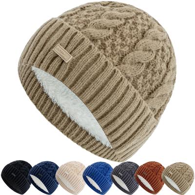 Nová unisexová zimní čepice Módní streetwearová čepice beanie Pro muže Ženy, Pár Fleecem podšitá Teplá Pletená čepice