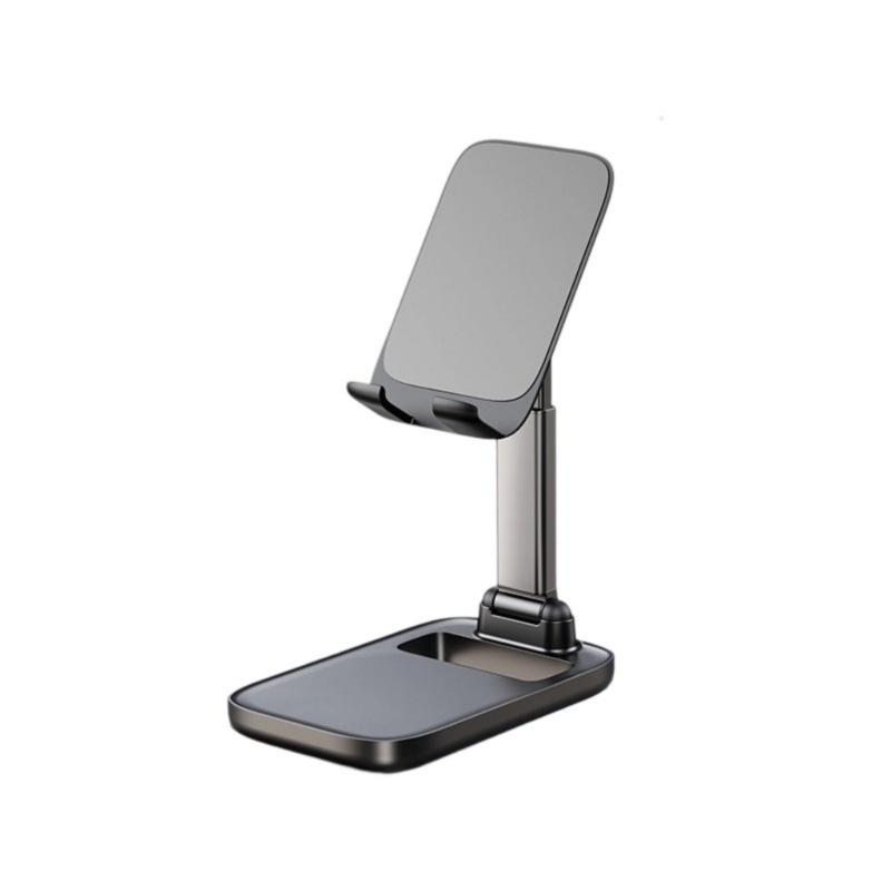 

Phone Holder Universal Angle Adjustable Stand for Phone Tablet Tabletop Folding Support Cradle for Live Watching Video чорний