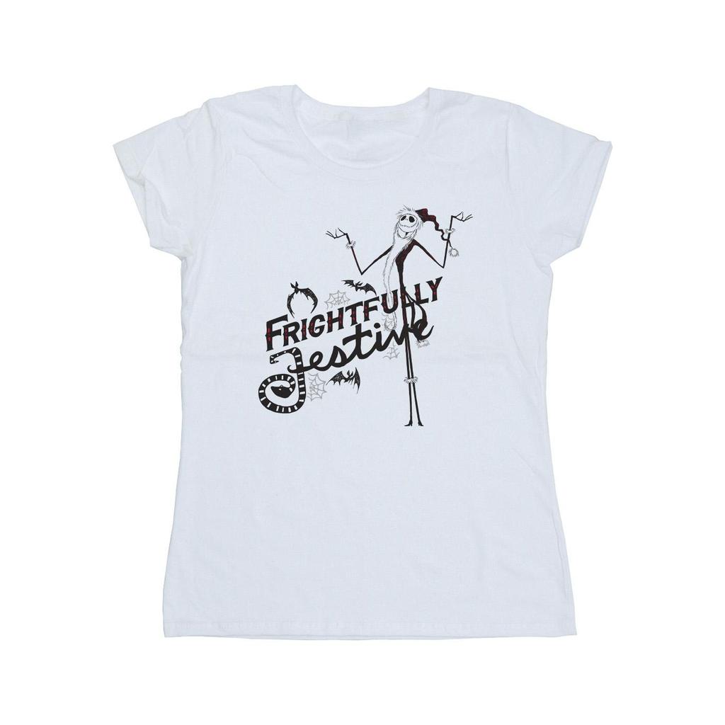 Disney Womens/Ladies The Nightmare Before Christmas Frightfully Festive Cotton T-Shirt
