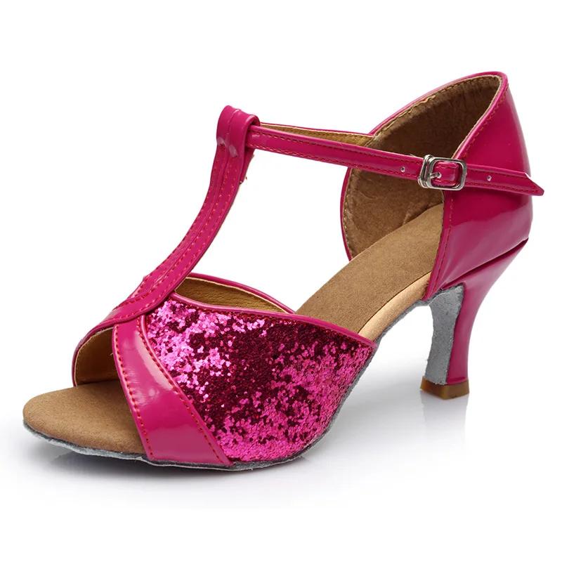 Gesellschaftstanzschuhe Damen Latein Tanzschuhe Tango Weiche Sohle Modern Jazzschuhe Mädchen Salsa Schuhe 5/7cm Übungssandalen Damen