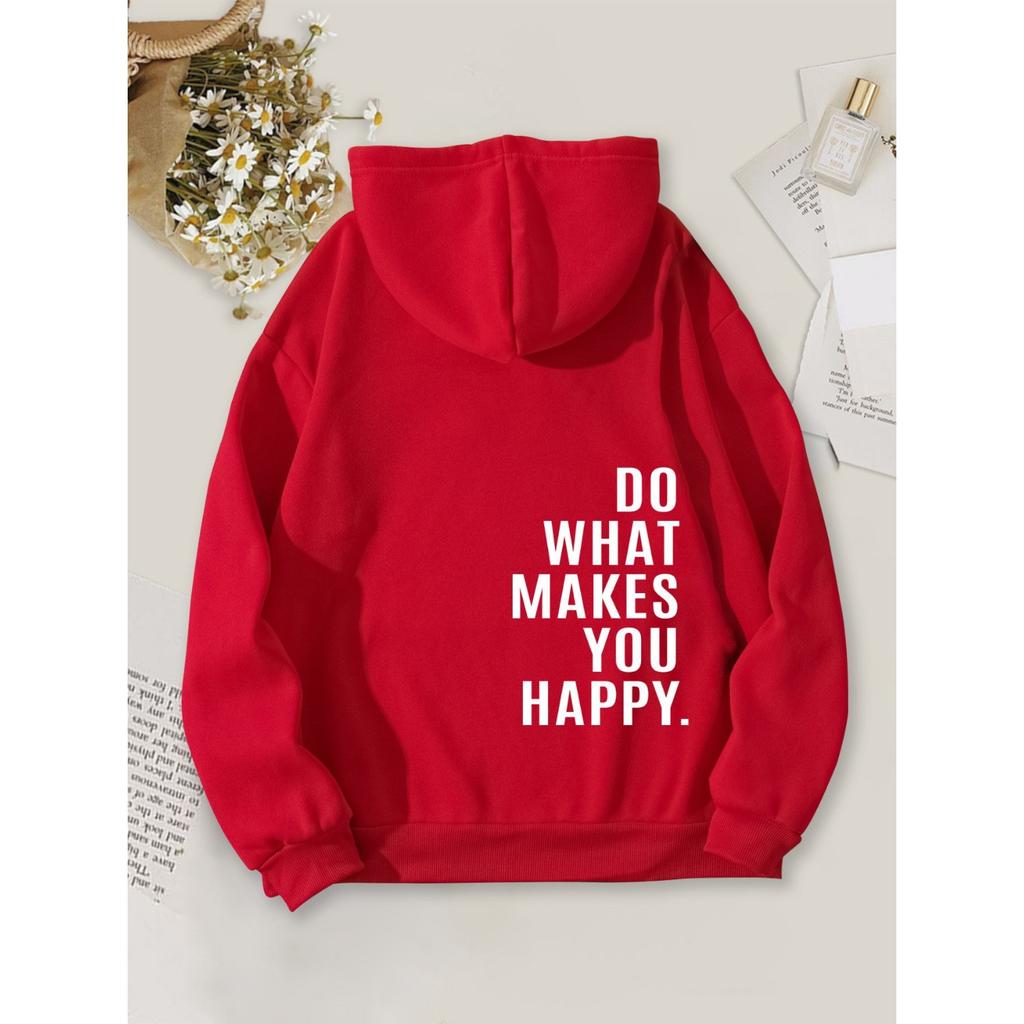 Sweat à capuche pour femme à manches longues, coupe ample, avec motif lettre graphique, pull décontracté