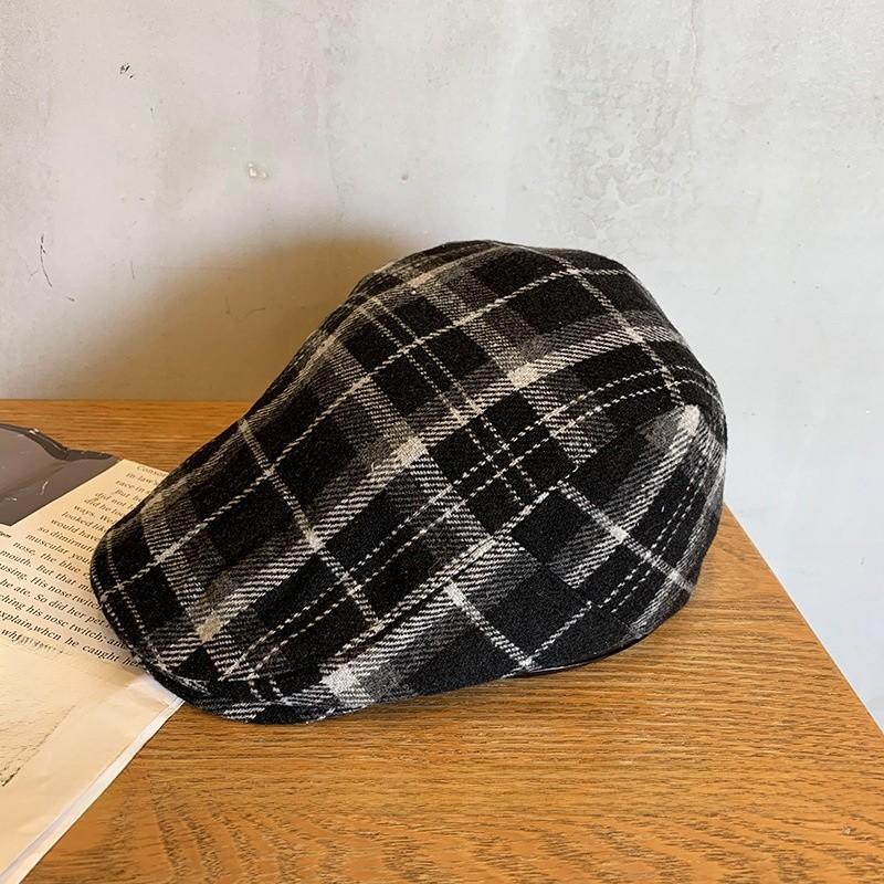 Pattern Checkered Fashion Women Casual Duckbill Cap For Summer Autumn And