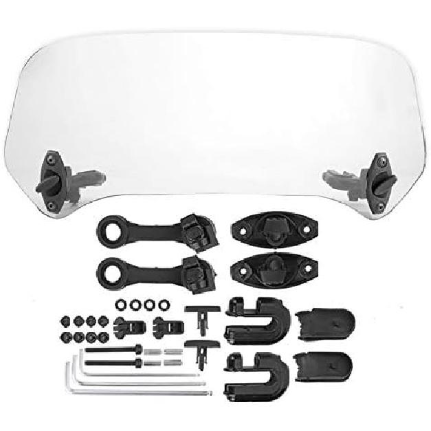 for Motorcycle Windshield Extension Clips Gorgeri Universal Windshield Windscreen, Motorcycle Modified Windscreen Windshield Spoiler Air Transparent small
